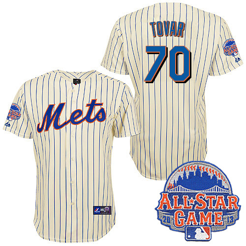 Wilfredo Tovar #70 MLB Jersey-New York Mets Men's Authentic All Star White Baseball Jersey